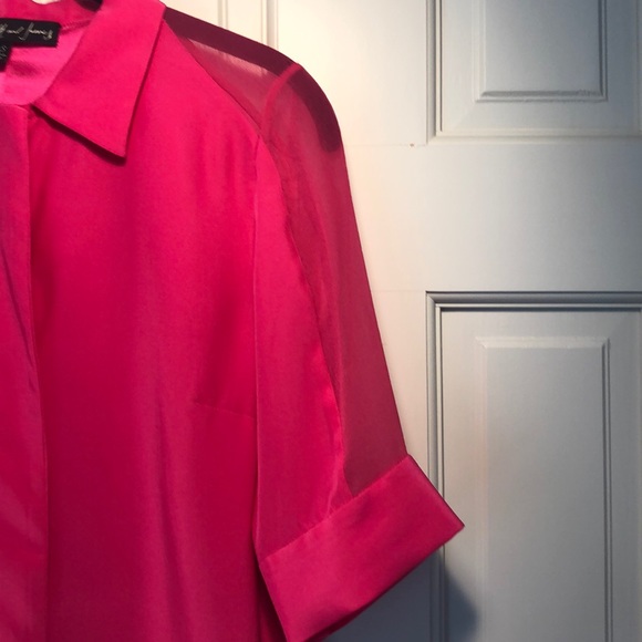 Elizabeth and James Pink Silk Blouse - Picture 4 of 7